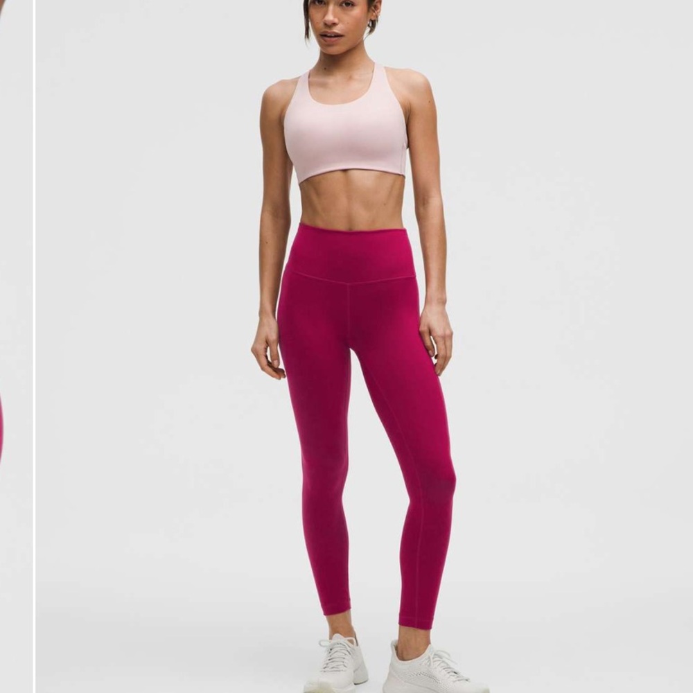NWT lululemon Wunder Train High-Rise Tight 25". Size 4. Color Magenta Smoke